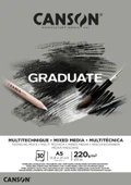 Canson Graduate Mix Media GREY A4 220gr 30 yp Çok Amaçlı Resim Blok - 1