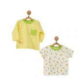 Andywawa AC22537 Cute Curocodile 2Li Bebek Tshirt Yellow - 1
