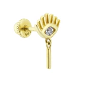 Altın Sallantılı Harf Piercing Harfler Mevcut - 7