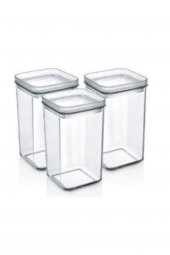Vakum Kapaklı Kristal Saklama Kabı 1700 Ml 3’lü SP243 - 1