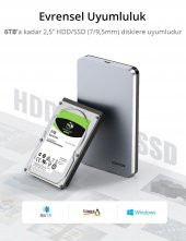 Ugreen USB Type-C 3.1 Gen2 2.5 Inch HDD SSD Alüminyum Harici Disk Kutusu - 2