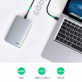 Ugreen USB Type-C 3.1 Gen2 2.5 Inch HDD SSD Alüminyum Harici Disk Kutusu - 3