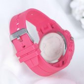 Fuşya Silikon Kordonlu Pinkoli Kabartma iç Tasarım Çocuk Kol Saat ST-303986 thumbnail 2