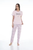 Estiva 22122 Kadın Kısa Kollu Viskon Pijama Takımı - 2