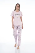 Estiva 22122 Kadın Kısa Kollu Viskon Pijama Takımı - 1