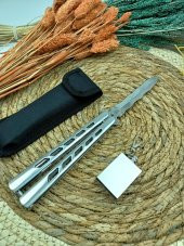 23cm orjinal perçinli kelebek bıçak zipppo kibrit hediyeli - 2