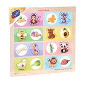 ONY-360-361 Onyıl, Ahşap Tutmalı Eşleştirme - Hangi Hayvan Ne Yer - 1 Adet Fiyatı - 2