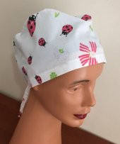 Deniziş Uğur Böceği Desenli Hemşire Bonesi - 2