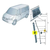 VW Transporter T6 2010-15 Yan Sürgülü Cam Kilitleme Mandalı 7H0847781B - 3