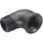 1/2 Kuyruklu Dirsek Fitting Siyah - 1