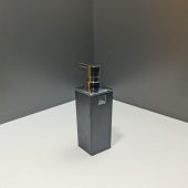 Liza Sıvı Sabunluk Mutfak Banyo Lavabo Çizgili Sabunluk Kare thumbnail 2