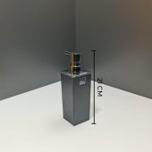 Liza Sıvı Sabunluk Mutfak Banyo Lavabo Çizgili Sabunluk Kare thumbnail 3