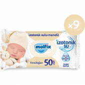 Molfix İzotonik Sulu Yenidoğan Islak Havlu 9*50 450 Yaprak - 1