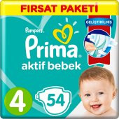 Prima 4 Beden Bebek Bezi Fırsat Paketi 7-14 Kg 54 Adet - 1