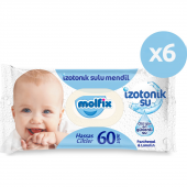 Molfix İzotonik Sulu Islak Mendil Hassas Ciltler 60lı 6*60 360 Yaprak - 1