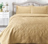 Özdilek Tek Kişilik Kadife Yatak Örtüsü Flair 180x230 Hardal - 1