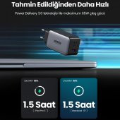 Ugreen 65W USB Type-C QC 4.0 PD 3.0 GanX 3 Portlu Hızlı Şarj Cihazı - 3