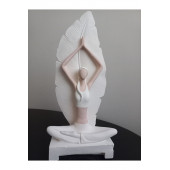 Yoga Yapan Kadın Heykeli Ten Rengi - 4