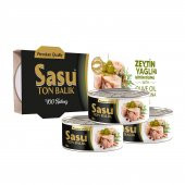 Sasu Zeytinyağlı Ton Balığı 24x80G Bütün Dilim - 2