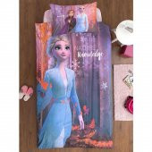 Özdilek Tek Kişilik Lisanslı Ranforce Nevresim Takımı Frozen Nature Pembe - 4
