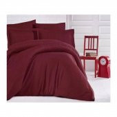 Özdilek Çift Kişilik Ranforce Saten Nevresim Takımı Line Bordo thumbnail 1