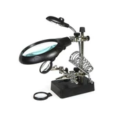 MASA ÜSTÜ LEDLİ MİNİ BÜYÜTEÇ HAVYA STAND PCB TUTUCU MG16129-C - 2
