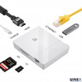 Winex 7in1 Lightning Docking Station Dönüştürücü Adaptör - 6