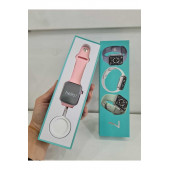 Pembe Watch 7 Series Süper Kalite Yan Tuş Döndürme Aktif Türkçe Menü Akıllı Saat - 1