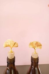 2 Adet Dekoratif Gold Yelpaze Tıpa - 3