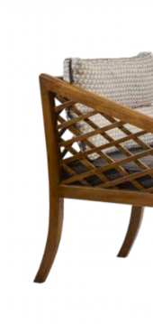 Sandalye Zus157 Hazeran Model Tam Kolçak Ahşap İskelet Parlak Ceviz Boya Şönil Kumaş El Yapım - 2