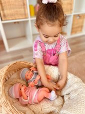 Mavi Ve Pembe Renk Yeni Doğan Gerçek Et Bebek 25 Cm - 2