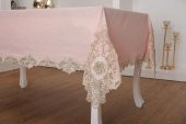 Finezza Anka Lüx Dantelli Simli Keten Kumaş Pudra Masa Örtüsü 160x230 cm - 1167 - 4