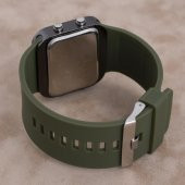 SaaTTino Watch Siyah Kasa Haki Yeşil Kordon Dijital Ekran Kadın Kol Saat ST-303895 - 3