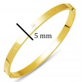 Çivili Taşsız 14 Ayar Altın Kelepçe Bilezik thumbnail 5