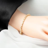 Baget Taşlı 14 Ayar Altın Bileklik thumbnail 2