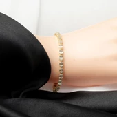 Baget Taşlı 14 Ayar Altın Bileklik thumbnail 5