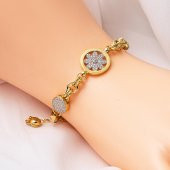 Rüzgar Gülü 14 Ayar Altın Bileklik thumbnail 2