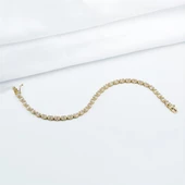 Baget Taşlı 14 Ayar Altın Bileklik thumbnail 6