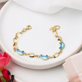 Mavi Araba Altın Bebek Bilekliği thumbnail 4