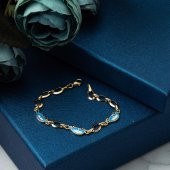 Mavi Araba Altın Bebek Bilekliği thumbnail 5