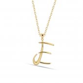 E Harfi 14 Ayar Altın Kolye thumbnail 1