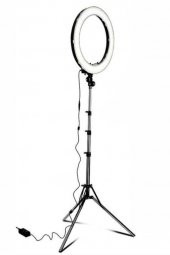 Büyük Boy Ring Light Youtuber Makyaj Güzellik 6500k 65w Kuaför Kit Kumandalı 21 İnç Işık Kaynağı - 5
