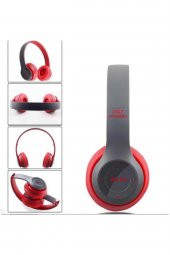 P47 Extra Bass Wireless Radyolu Bluetooth Kulaklık KIRMIZI RENK - 2