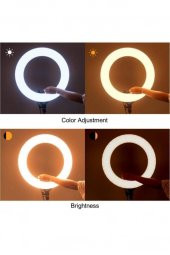 21" Ring Light Youtuber Video Çekim Işığı Makyaj Güzellik 6500K 65W Kuaför Kit Kumandalı Işık Kaynağı - 6