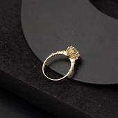 Hanımeli 14 Ayar Tektaş Altın Yüzük thumbnail 4