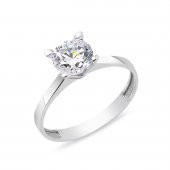 Tektaş 14 Ayar Beyaz Altın Yüzük thumbnail 1