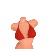 Kadın Kırmızı Üçgen Bikini Üstü - 1