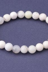 Süt Opal Doğal Taş Bileklik 8 mm Küre Kesim - 2