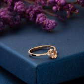 0,51 ct Morganit & 0,06 ct Pırlantalı Yüzük - 5