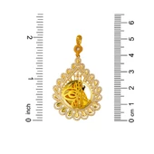 Damla Çerçeve Tuğralı Altın Kolye thumbnail 5